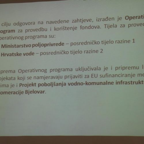 U tijeku je veliki projekt pod nazivom „Poboljšanje vodno-komunalne infrastrukture aglomeracije Bjelovar“