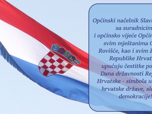 Čestitka povodom Dana državnosti Republike Hrvatske