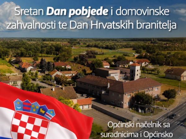 Sretan Dan pobjede i domovinske zahvalnosti te Dan hrvatskih branitelja branitelja - Općina Rovišće