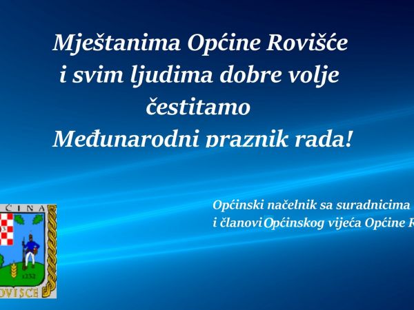 Čestitka povodom Međunarodnog praznika rada