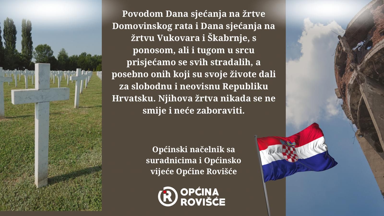 2024. Dan sjećanja na žrtve Domovinskog rata i Dan sjećanja na žrtvu Vukovara i Škabrnje