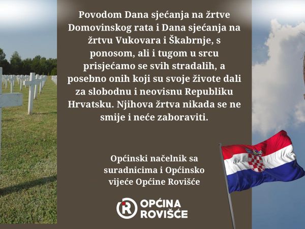 2024. Dan sjećanja na žrtve Domovinskog rata i Dan sjećanja na žrtvu Vukovara i Škabrnje