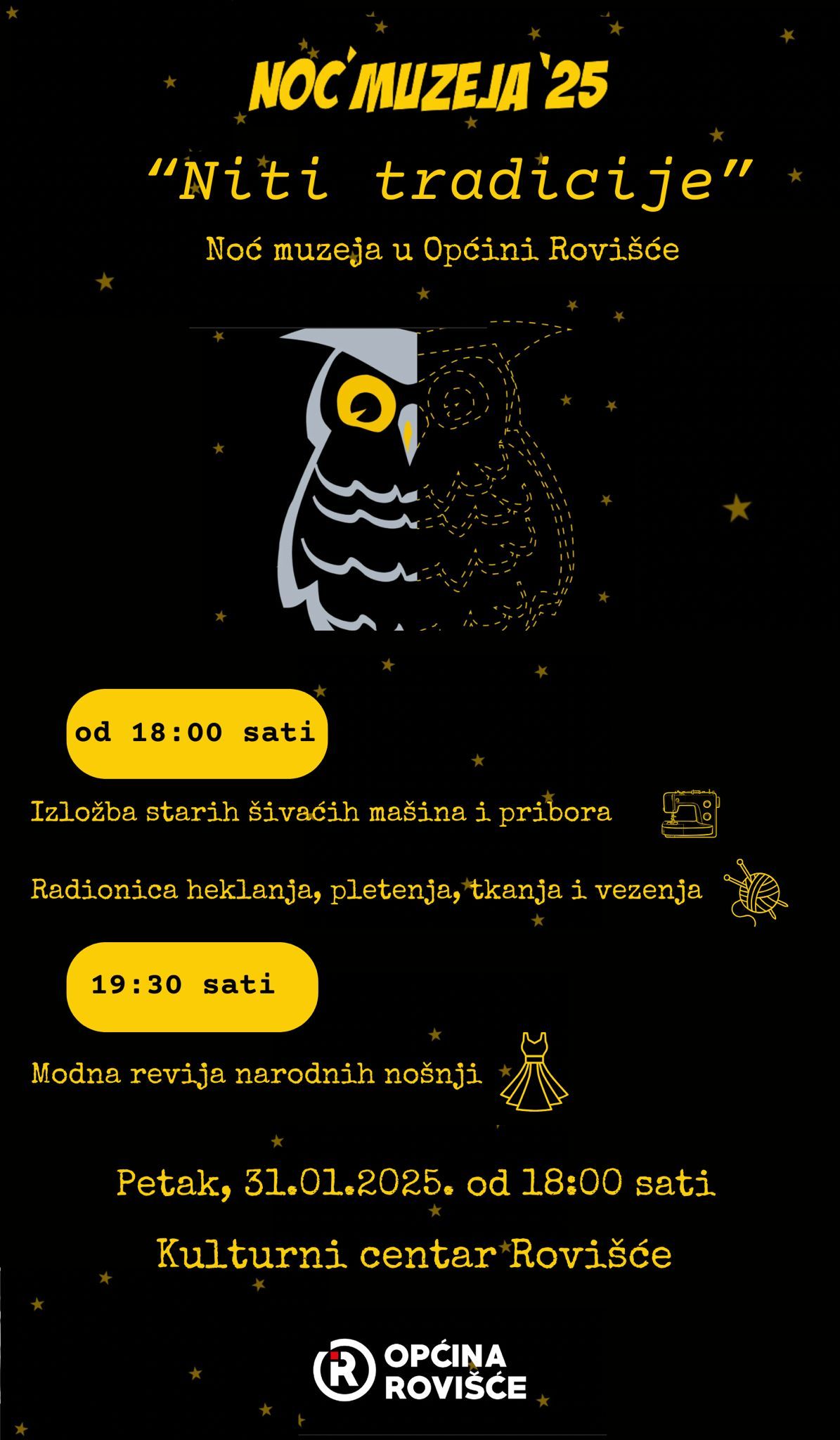 Noć muzeja u Općini Rovišće 2025. - ˝Niti tradicije˝